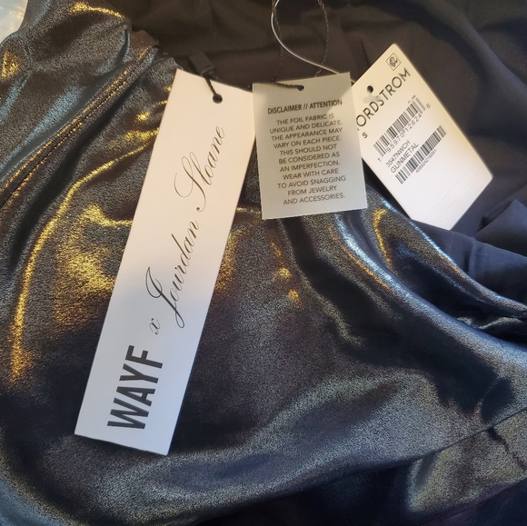 WAYF Selena Bias Cut Maxi Skirt- Gunmetal - Picture 5 of 5